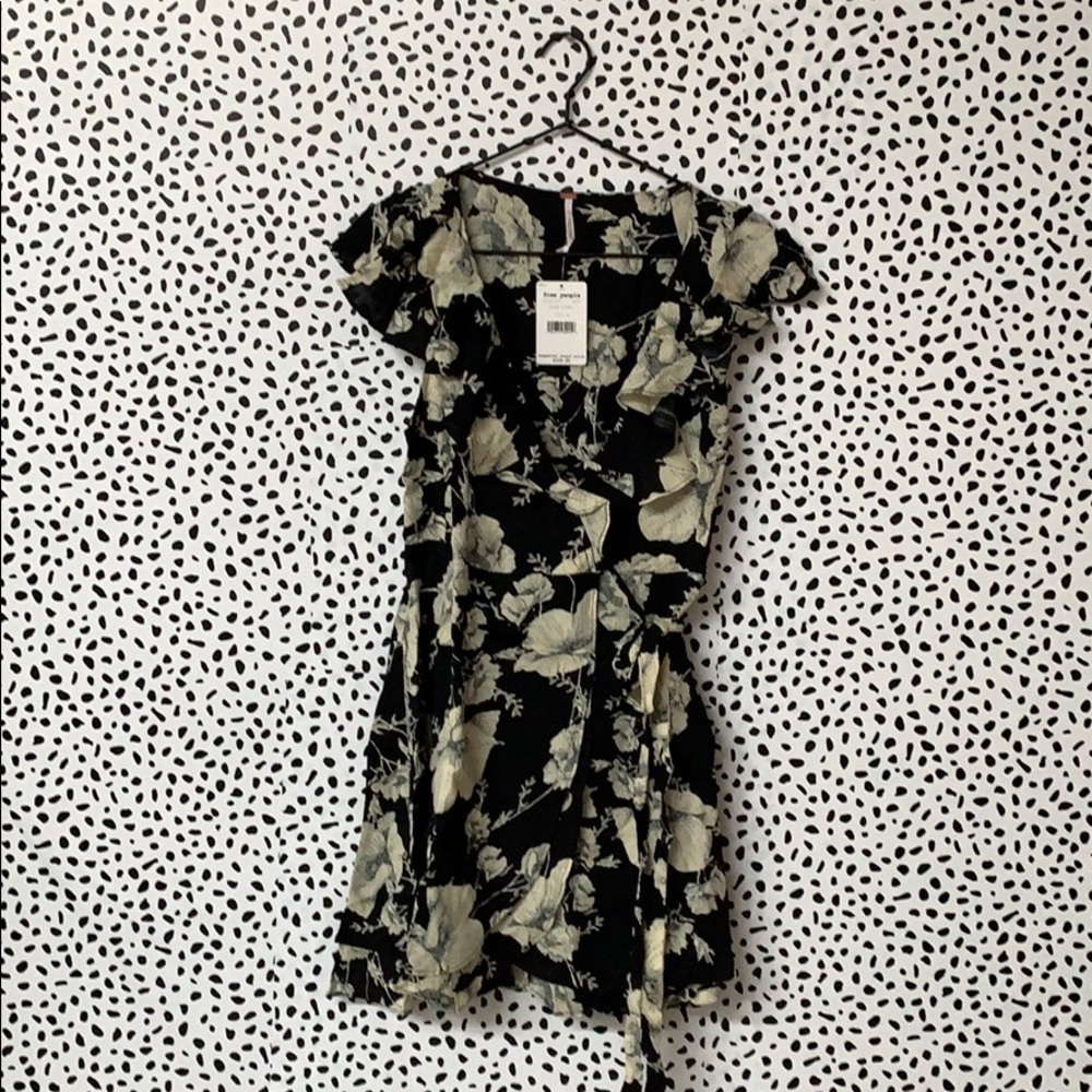 NWT Free People Black French Quarter Mini Dress - Picture 3 of 7